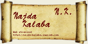 Najda Kalaba vizit kartica